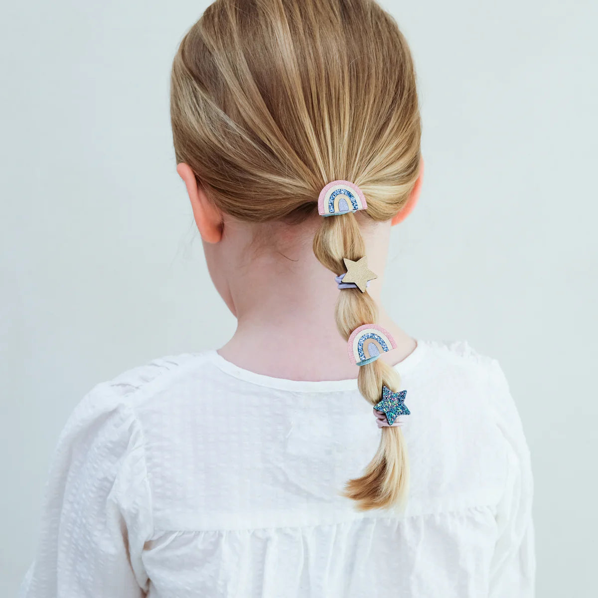 סט 6 גומיות שיער קשת וכוכבים over the rainbow hair ponies Mimi&Lula