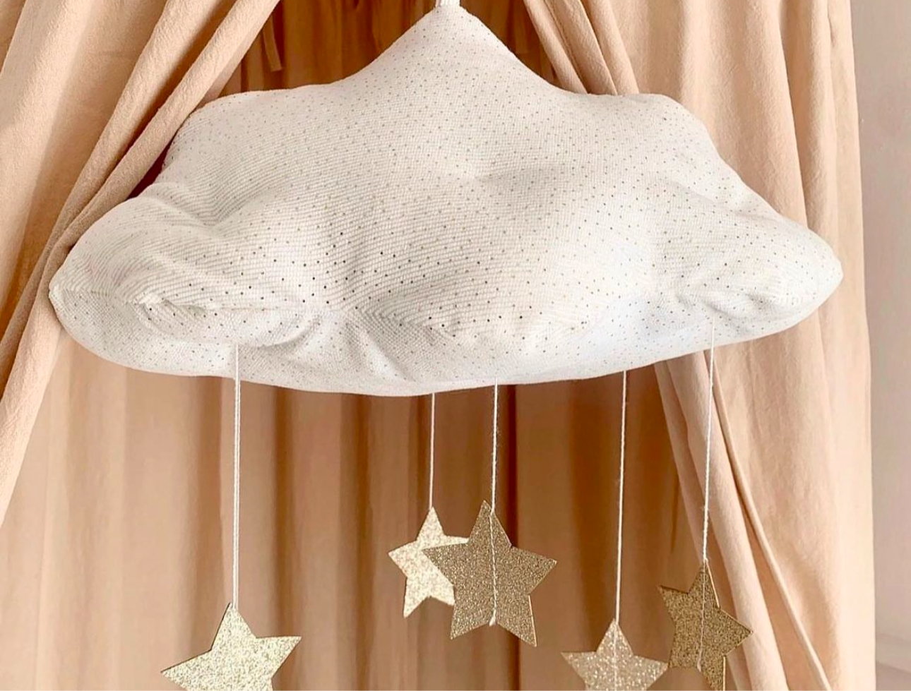 ענן קורדורוי עם כוכבים | לבן Picca LouLou