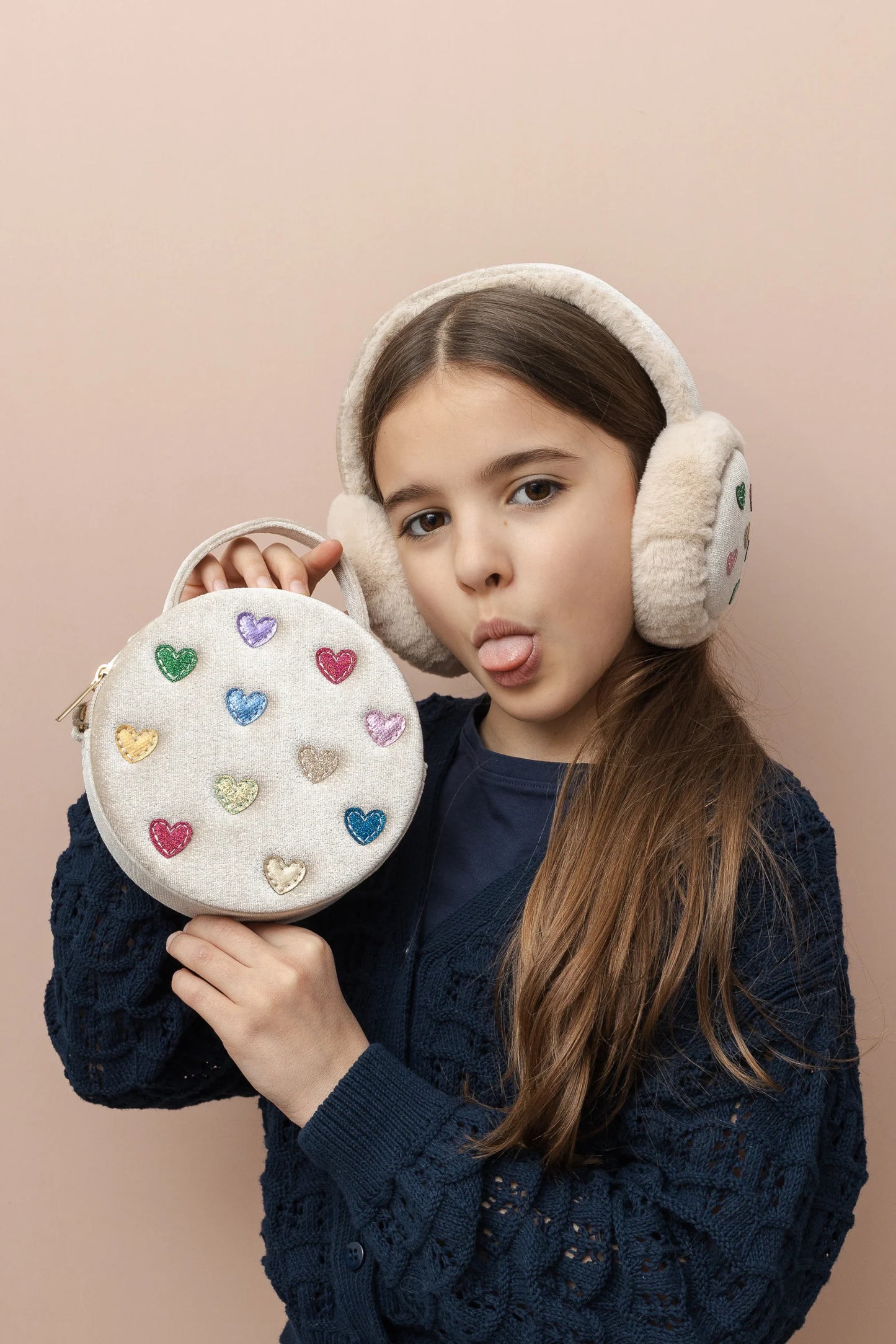 תיק לבבות צבעוני multi colored heart bag Mimi&Lula