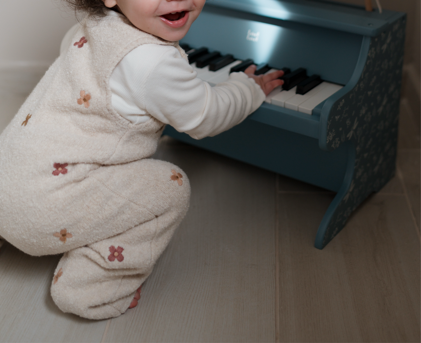 פסנתר עץ לתינוקות וילדים| כחול