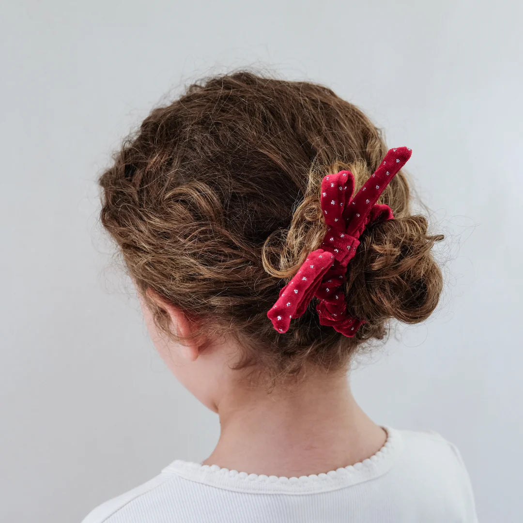 4 גומיות קטיפה Velvet Bow Scrunchies Mimi&Lula
