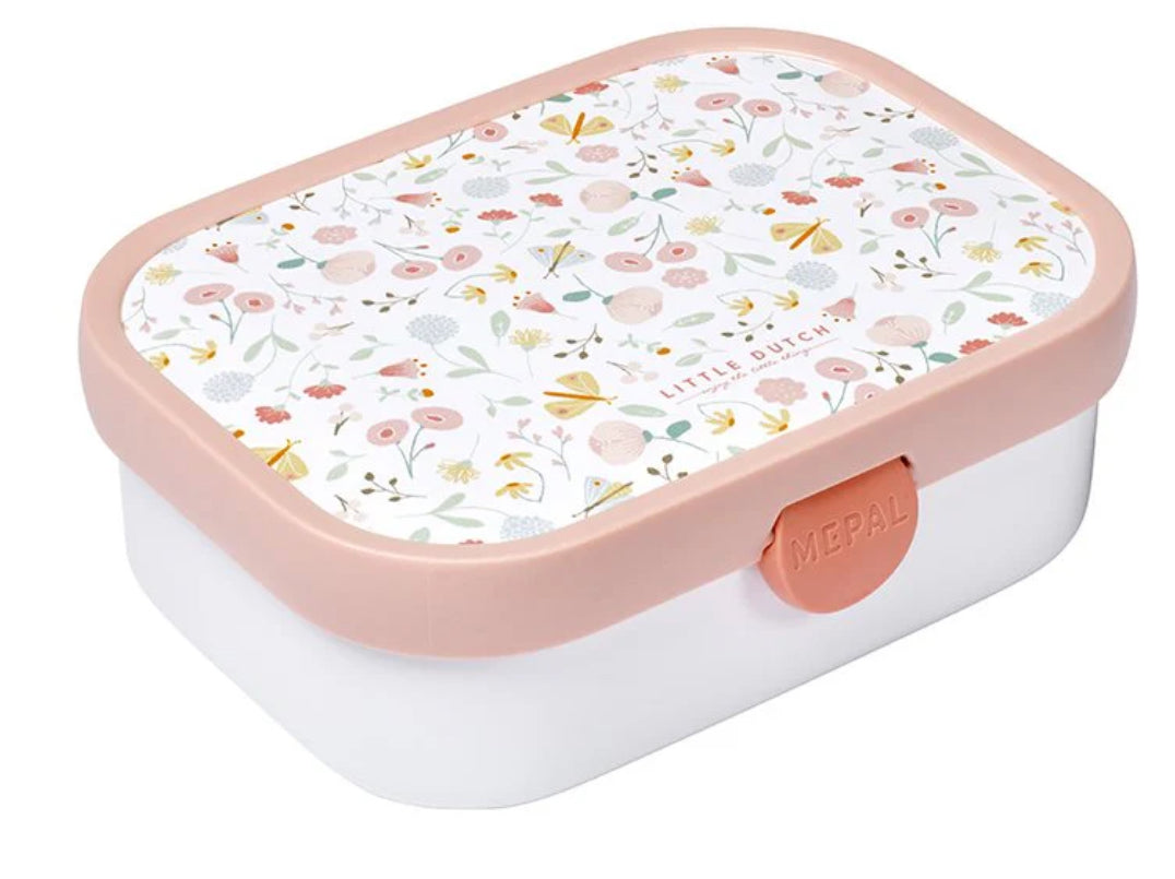 קופסת אוכל| פרחים ופרפרים