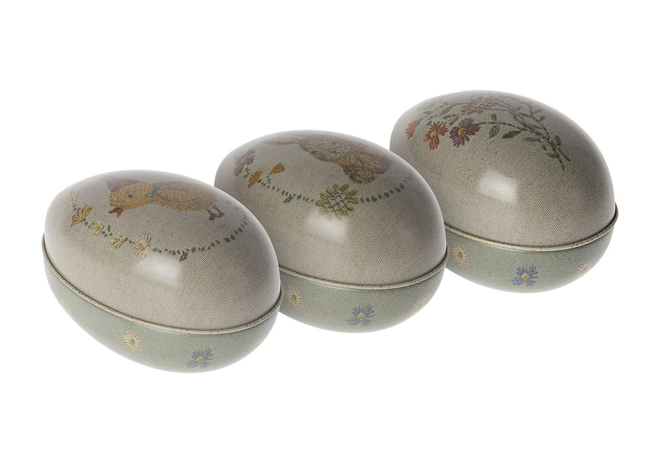 סט 3 ביצי מתכת מעוטרות maileg