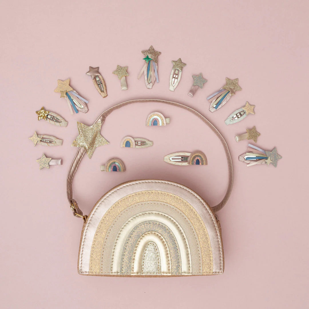 סט 5 סיכות שיער נוצצות חד קרן Celeste Unicorn Mini hair clips Mimi&Lula