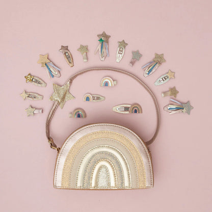 סט 5 סיכות שיער נוצצות חד קרן Celeste Unicorn Mini hair clips Mimi&Lula