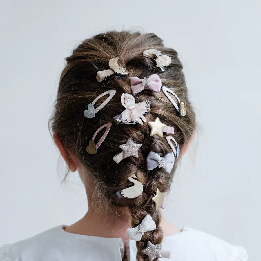 סט 8 סיכות מיני לשיער פרימה בלרינה Prima Ballerina Bow Mini Clips