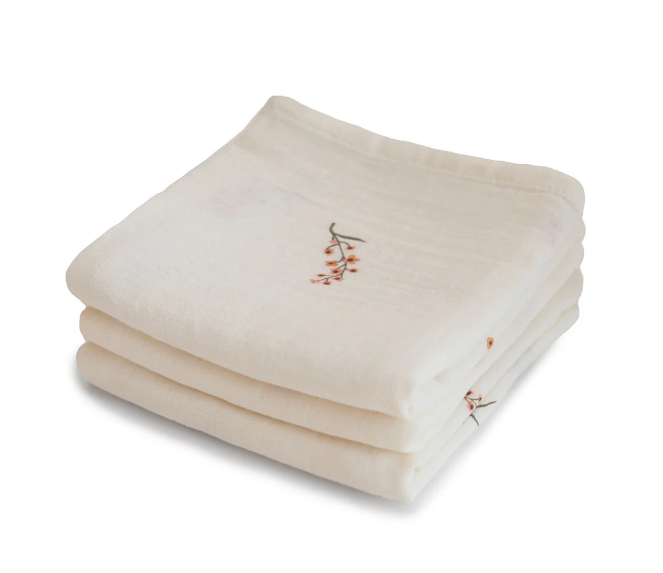 3 חיתולים אורגניים Mushie| פרחים