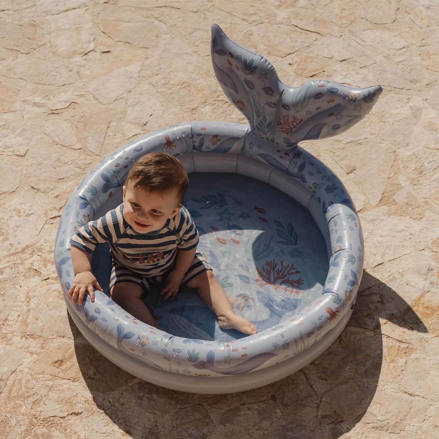בריכה מתנפחת עם זנב  80 ס״מ | ocean blue Little Dutch