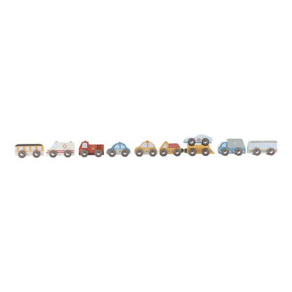 סט 10 כלי רכב מעץ Little Dutch