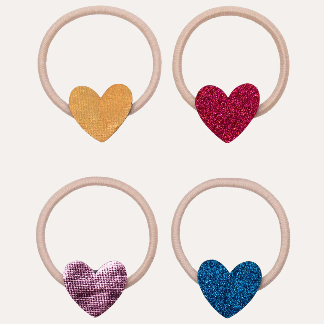 סט 8 גומיות מיני לב jazzy heart ponies Mimi&Lula