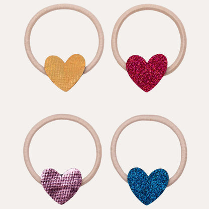 סט 8 גומיות מיני לב jazzy heart ponies Mimi&Lula