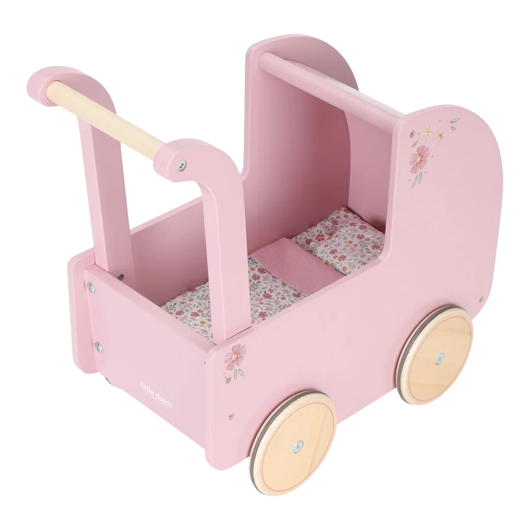עגלת בובה מעץ Little Dutch