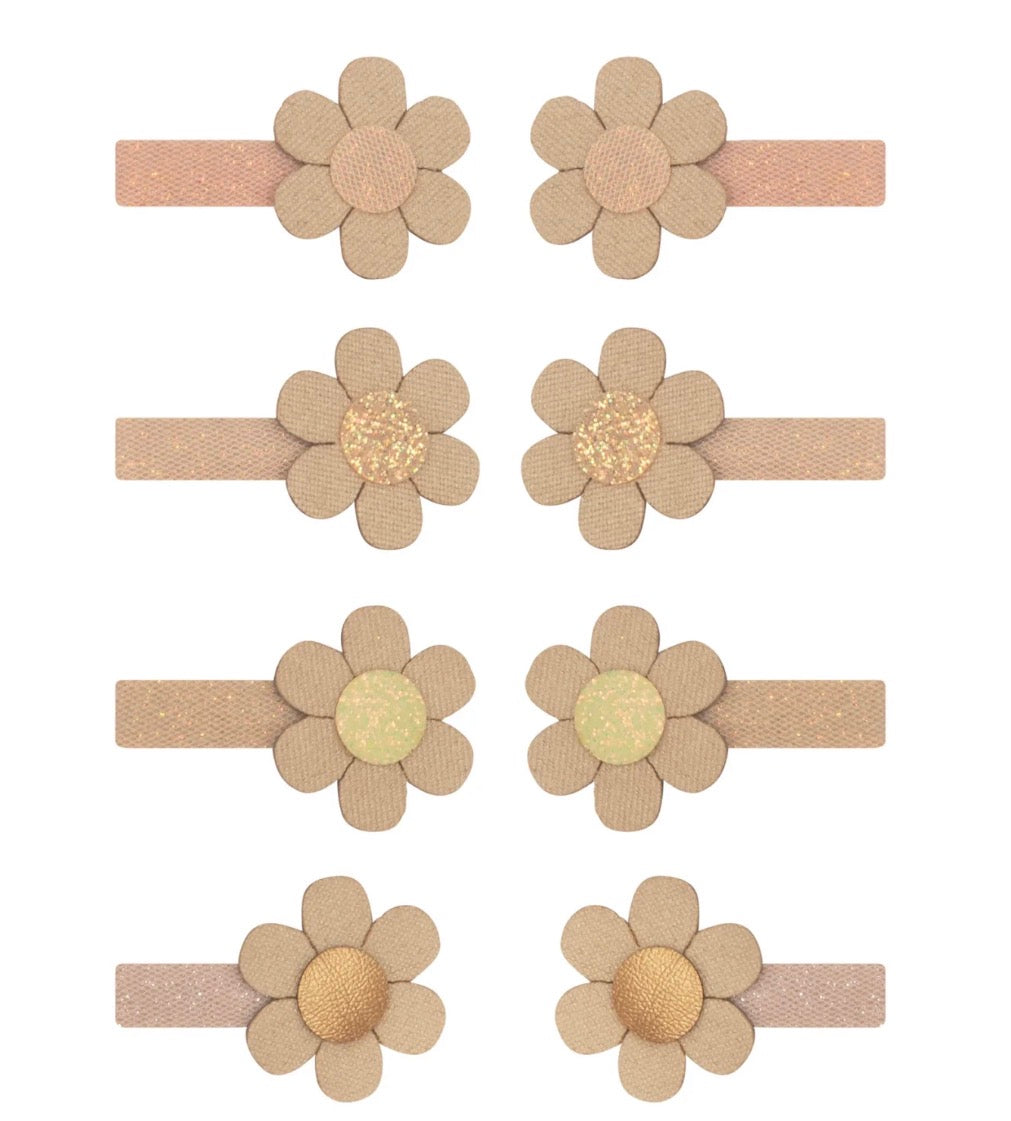 8 סיכות שיער דייזי Daisy mini hair clips Mimi&Lula