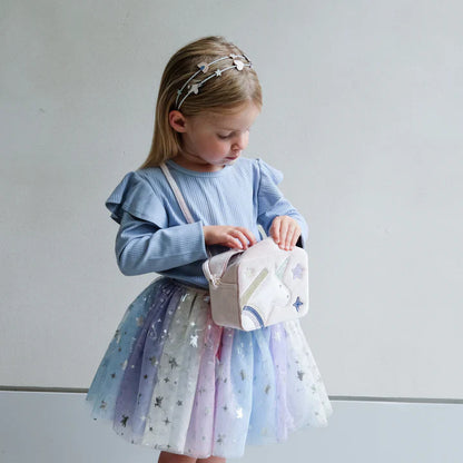 תיק חד קרן מנצנץ unicorn boxy bag soft pink Mimi&Lula