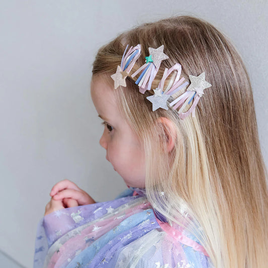 סט 4 סיכות לשיער כוכבים star trail hair clips Mimi&Lula