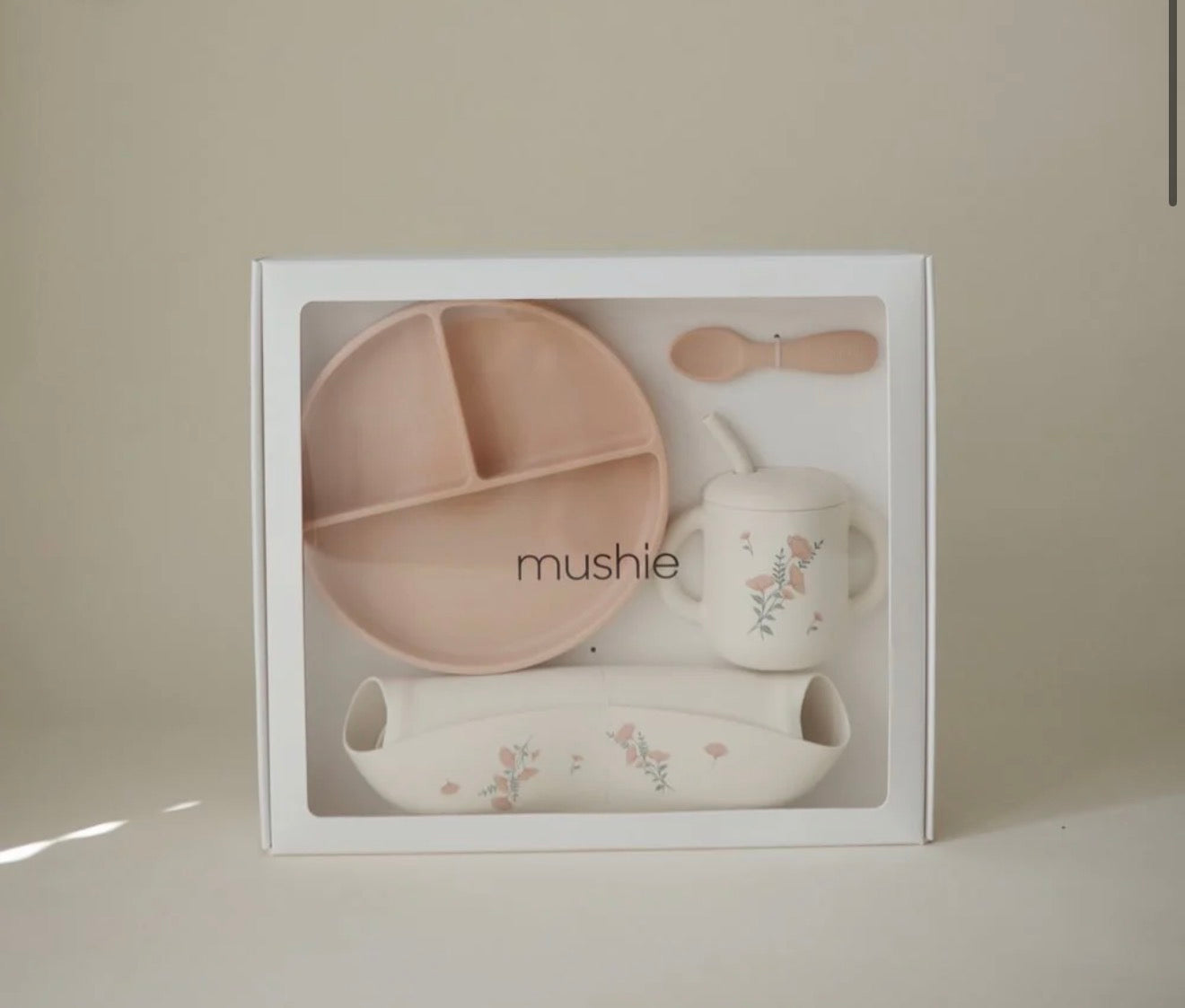 ערכת האכלה מסיליקון | פרחים ורודים Mushie