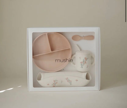 ערכת האכלה מסיליקון | פרחים ורודים Mushie