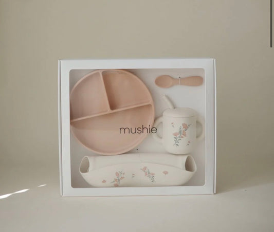 ערכת האכלה מסיליקון | פרחים ורודים Mushie
