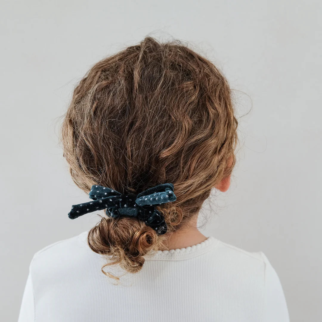 4 גומיות קטיפה Velvet Bow Scrunchies Mimi&Lula