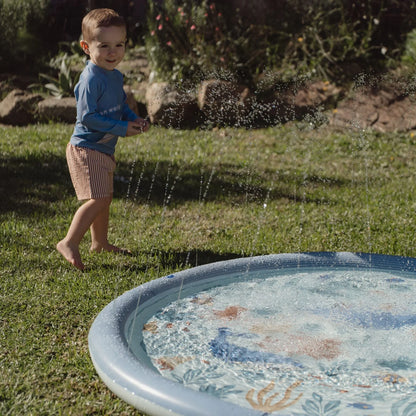 שטיח מים מזרקה Sprinkler Mat |  ocean dreams Blue Little Dutch