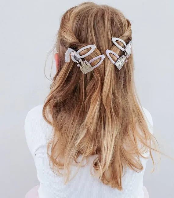 סט 4 סיכות לשיער נסיכה וארמון princess hair clips Mimi&Lula
