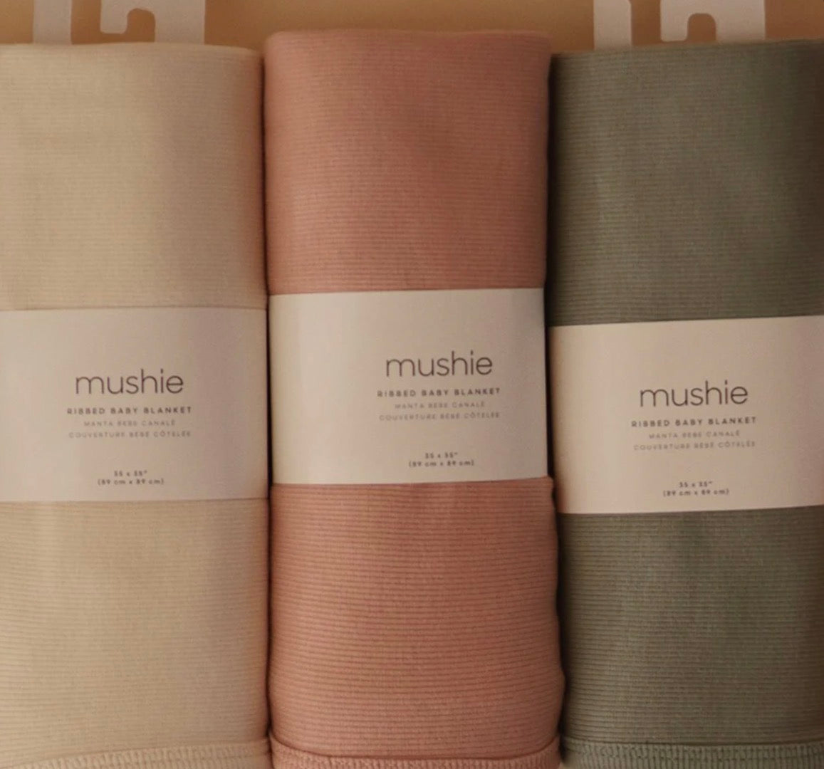 שמיכה דקה ריב Mushie | בלאש
