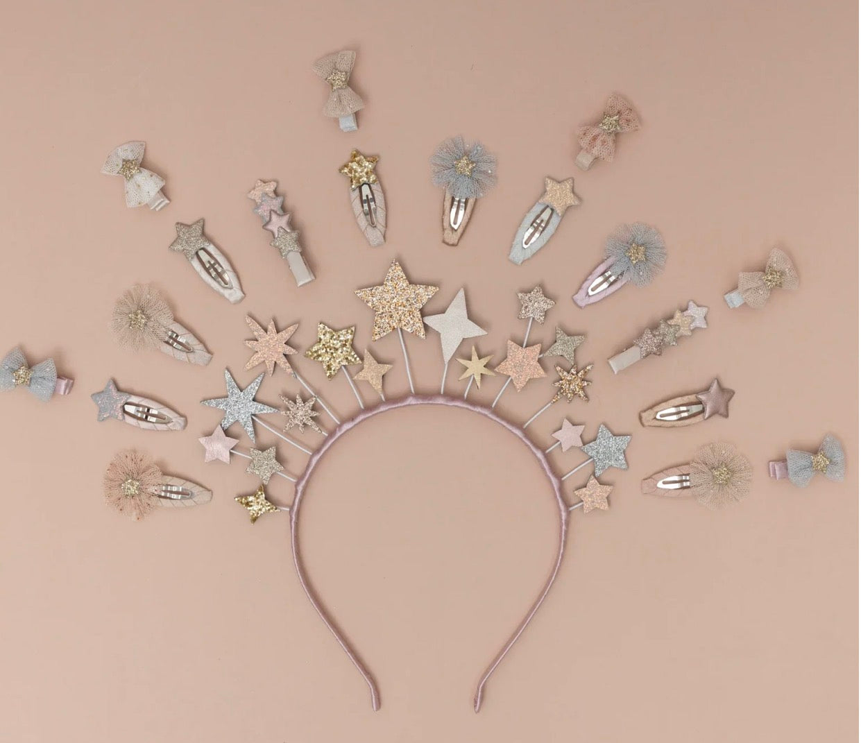 סט 5 סיכות שיער Tulle Rosette Mini Hair Clips
Mimi&Lula