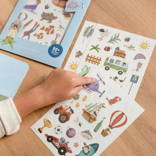 דפי מדבקות Jim & Friends |Little Dutch