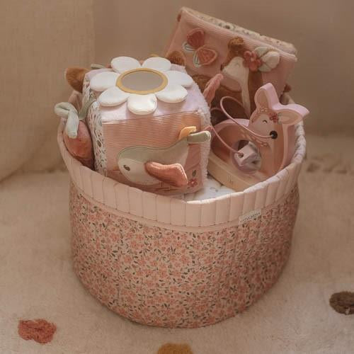סל אחסון גדול | גן פיות Quilted Basket Large Fairy Floral Little Dutch