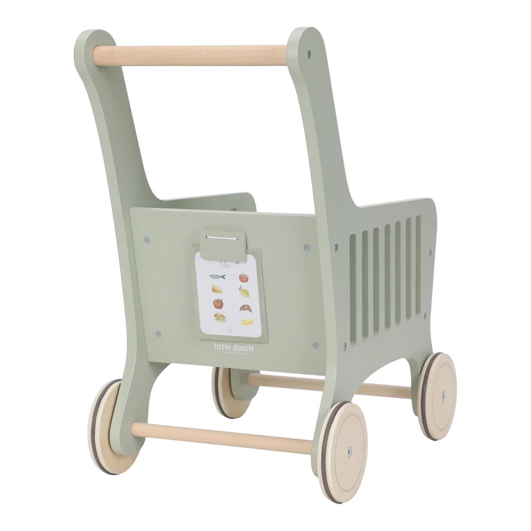 עגלת קניות מעץ Little Dutch