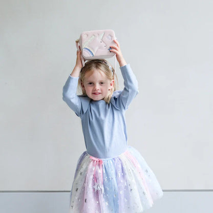 תיק חד קרן מנצנץ unicorn boxy bag soft pink Mimi&Lula