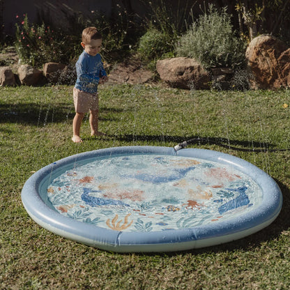 שטיח מים מזרקה Sprinkler Mat |  ocean dreams Blue Little Dutch