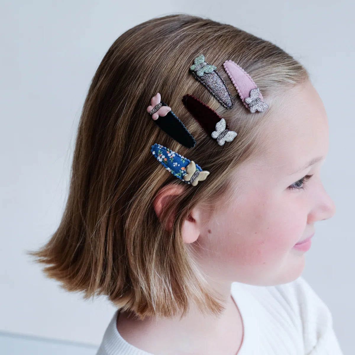 סט 5 סיכות קטיפה פרפרים Mini Butterfly Mabel Clips Mimi&Lula