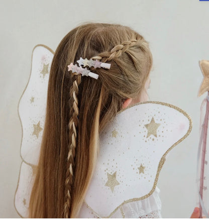 סט 2 סיכות לשיער כוכבים מנצנצים Layered Stars Hair Clips Mimi&Lula