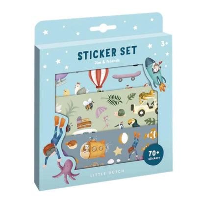 דפי מדבקות Jim & Friends |Little Dutch
