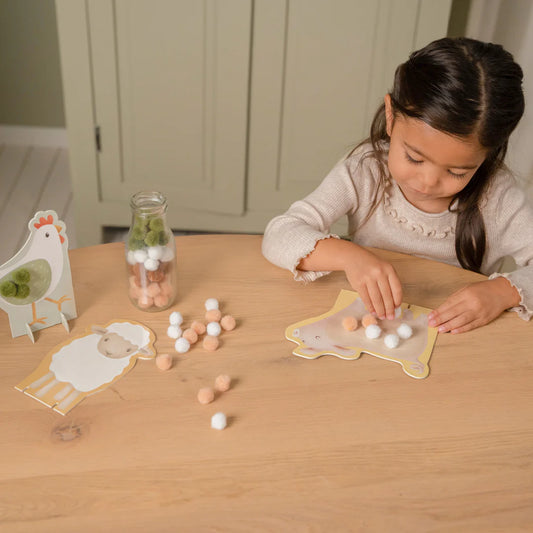 ערכת יצירה עם פומפונים – חוות חיות