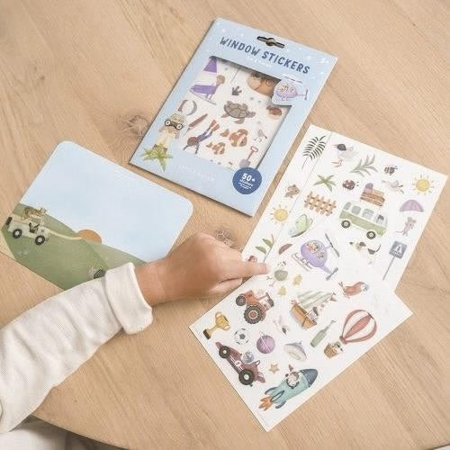 סט מדבקות חלון רב פעמיות | ג׳ים והחברים Little Dutch