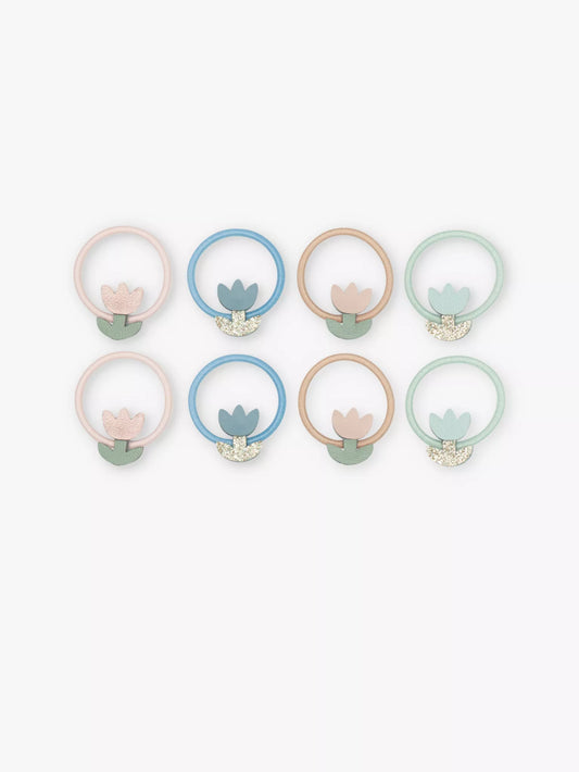 סט 8 גומיות שיער פרח טוליפ Tulip Mini Hair Ponies Mimi&Lula