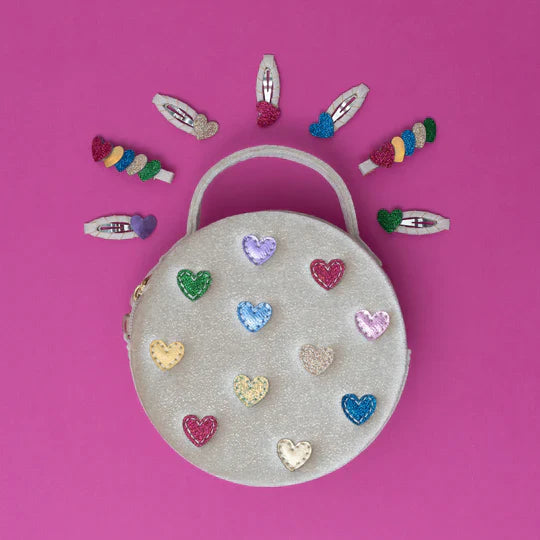 סט 2 סיכות לבבות שכבות jazzy layered heart clips Mimi&Lula