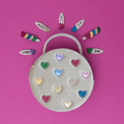 סט 2 סיכות לבבות שכבות jazzy layered heart clips Mimi&Lula
