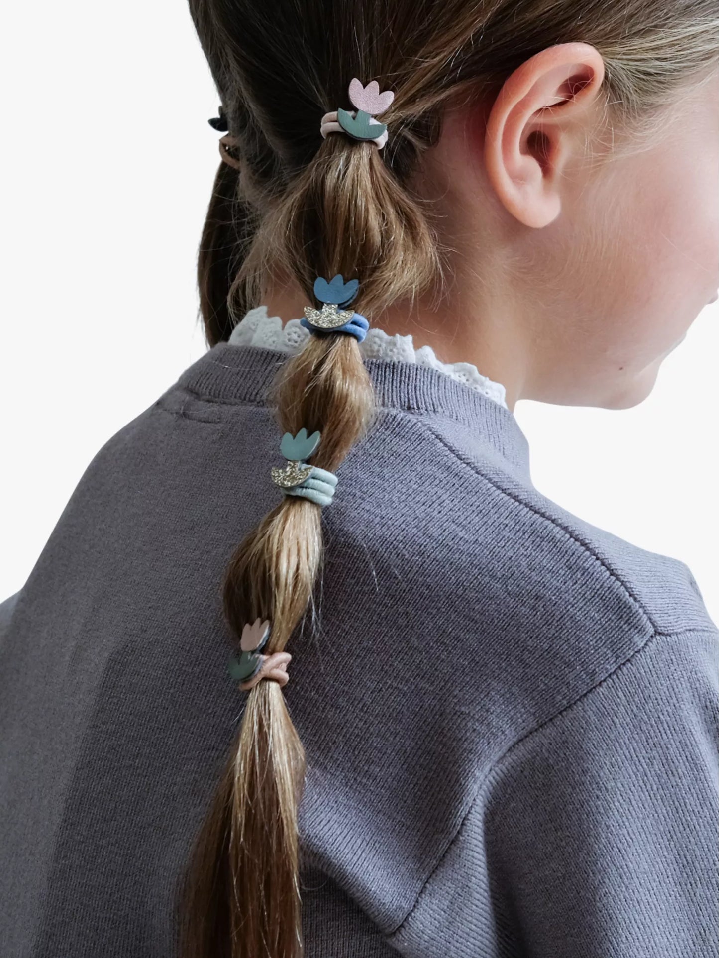 סט 8 גומיות שיער פרח טוליפ Tulip Mini Hair Ponies Mimi&Lula