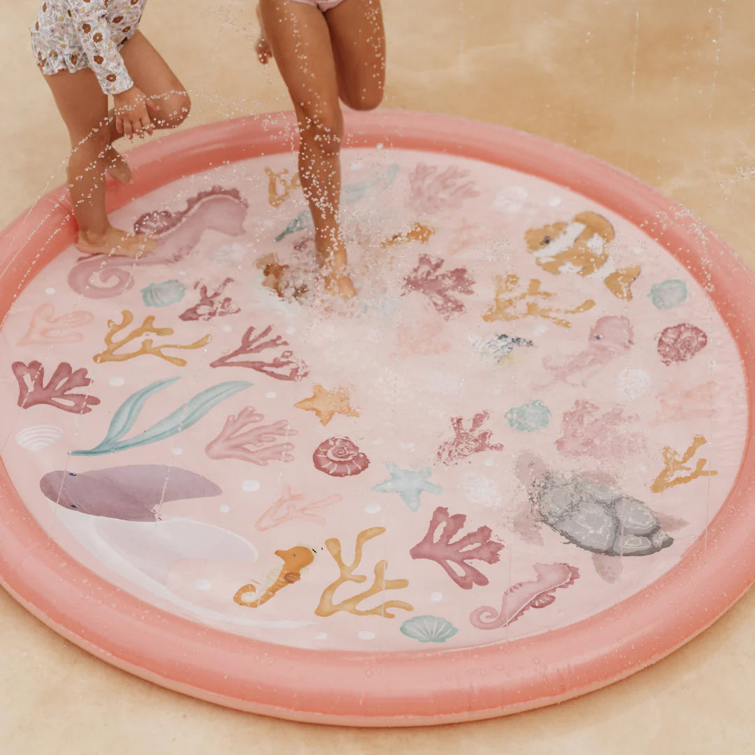 שטיח מים מזרקה Sprinkler Mat |  ocean dreams pink Little Dutch
