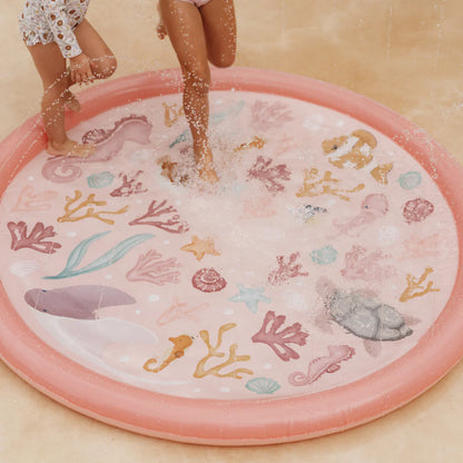 שטיח מים מזרקה Sprinkler Mat |  ocean dreams pink Little Dutch