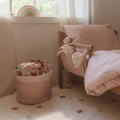 סל אחסון גדול | גן פיות Quilted Basket Large Fairy Floral Little Dutch