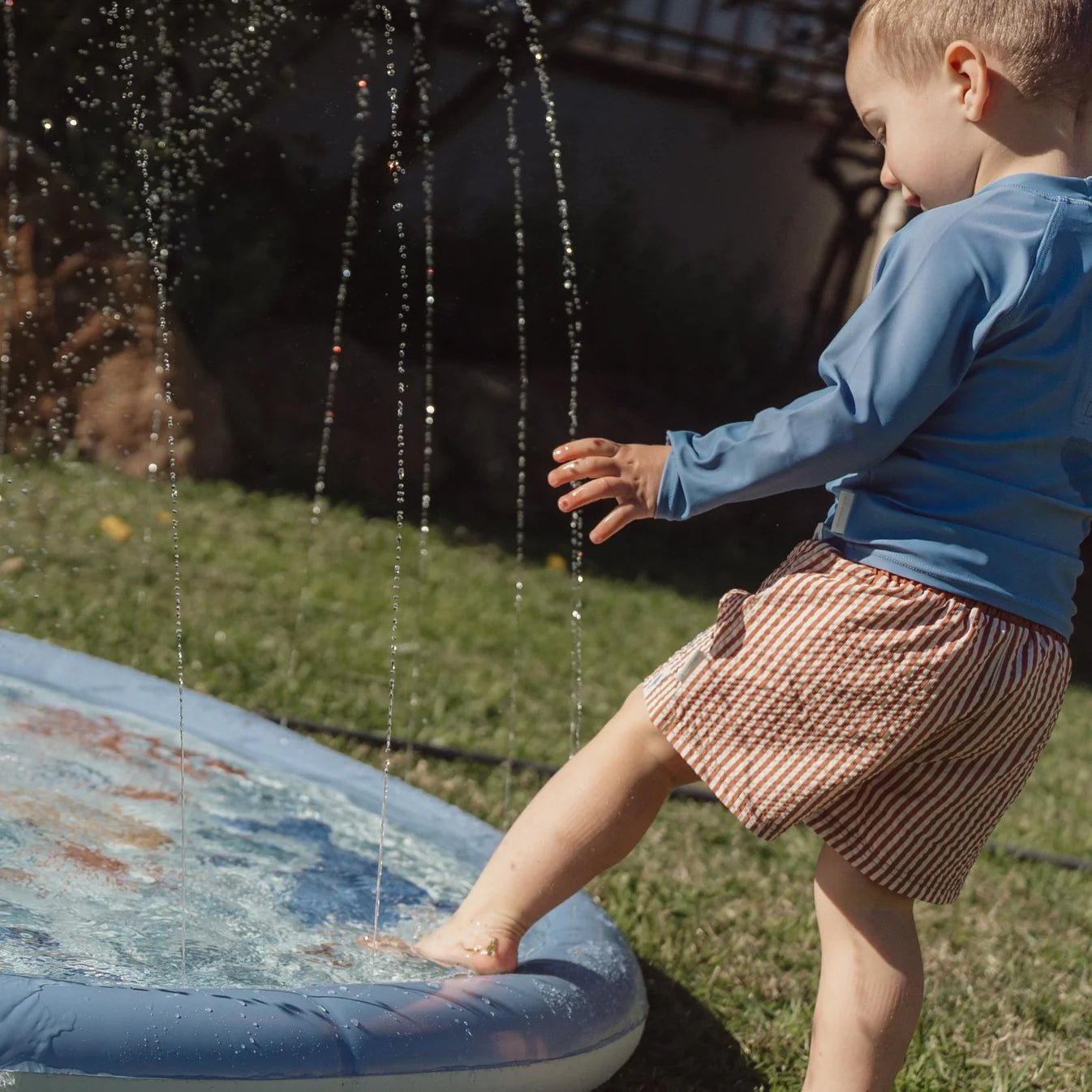 שטיח מים מזרקה Sprinkler Mat |  ocean dreams Blue Little Dutch