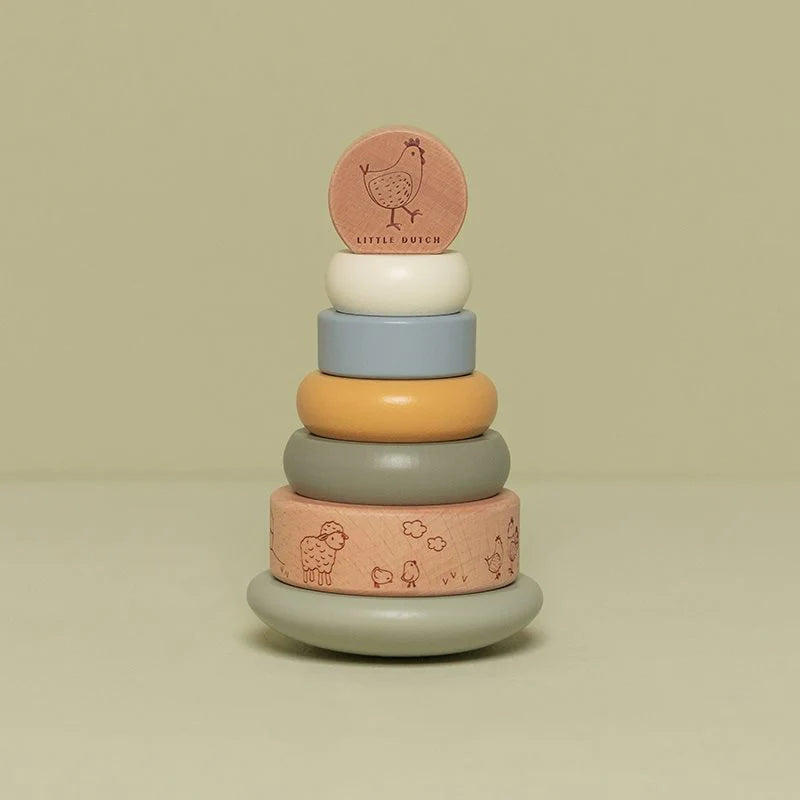 מגדל טבעות עץ מתנדנד| חווה קטנה