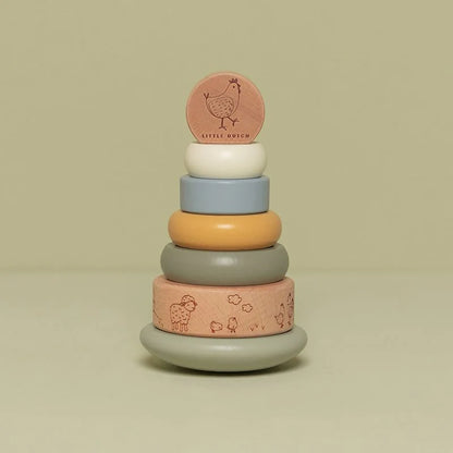 מגדל טבעות עץ מתנדנד| חווה קטנה