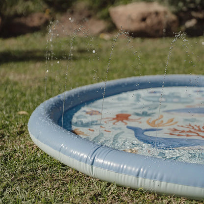 שטיח מים מזרקה Sprinkler Mat |  ocean dreams Blue Little Dutch