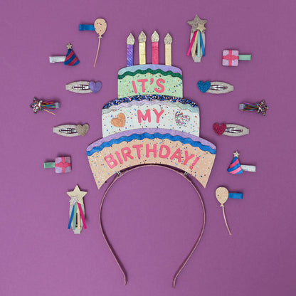 סט 8 סיכות לשיער יום הולדת Birthday party mini clips Mimi&Lula