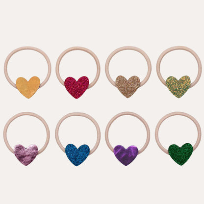 סט 8 גומיות מיני לב jazzy heart ponies Mimi&Lula